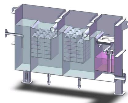 Effective Interceptor Plate Oil-Water Separator Digital Rendering