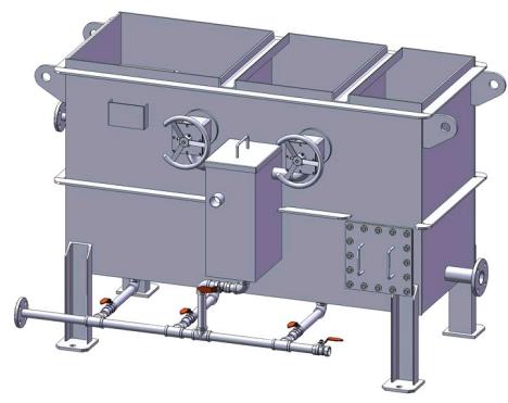 Effective Interceptor Plate Oil-Water Separator Digital Rendering